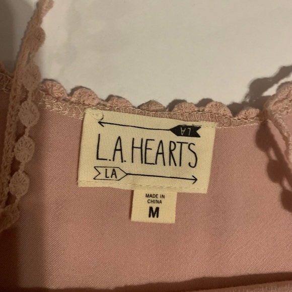 La Hearts Pink Lace Tank Top - Picture 3 of 6